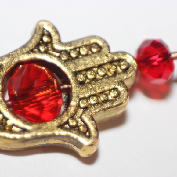 Crystal Hamsa Hand Belly Ring - Picture 11 of 16